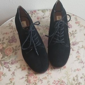 Black Suede ED Phoebe Oxfords